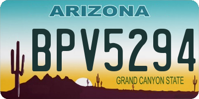 AZ license plate BPV5294