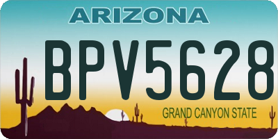 AZ license plate BPV5628