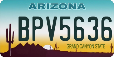 AZ license plate BPV5636