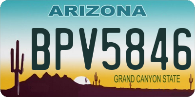 AZ license plate BPV5846
