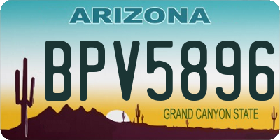 AZ license plate BPV5896