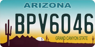 AZ license plate BPV6046