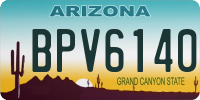 AZ license plate BPV6140