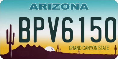 AZ license plate BPV6150