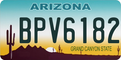 AZ license plate BPV6182