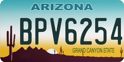AZ license plate BPV6254