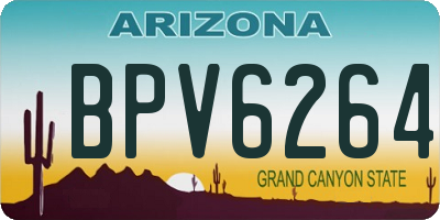 AZ license plate BPV6264