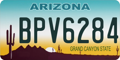 AZ license plate BPV6284