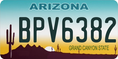 AZ license plate BPV6382