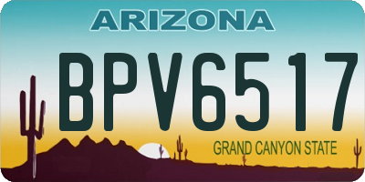 AZ license plate BPV6517