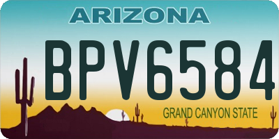 AZ license plate BPV6584
