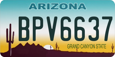 AZ license plate BPV6637