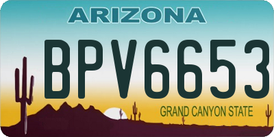 AZ license plate BPV6653