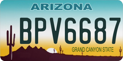 AZ license plate BPV6687