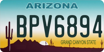AZ license plate BPV6894