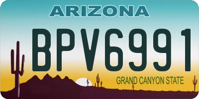 AZ license plate BPV6991