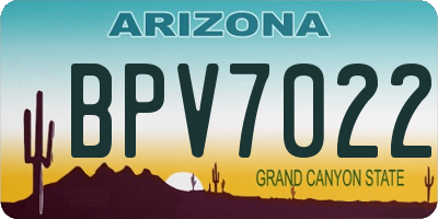 AZ license plate BPV7022