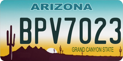 AZ license plate BPV7023