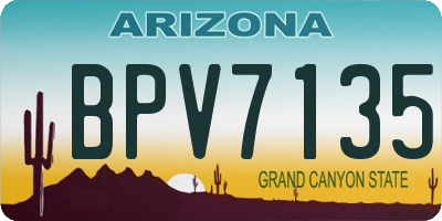 AZ license plate BPV7135