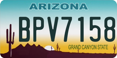 AZ license plate BPV7158