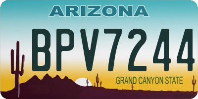AZ license plate BPV7244
