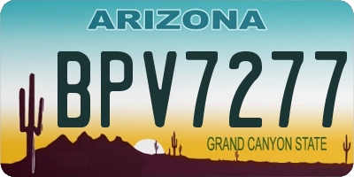 AZ license plate BPV7277
