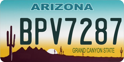 AZ license plate BPV7287