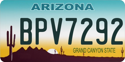 AZ license plate BPV7292