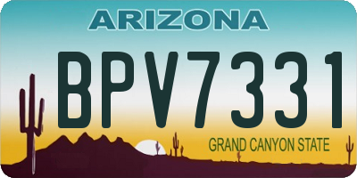 AZ license plate BPV7331