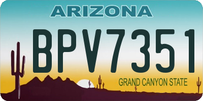 AZ license plate BPV7351