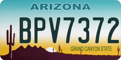 AZ license plate BPV7372