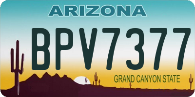 AZ license plate BPV7377