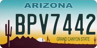 AZ license plate BPV7442