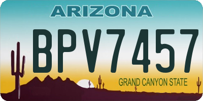 AZ license plate BPV7457