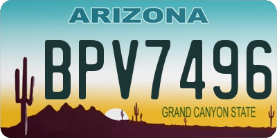 AZ license plate BPV7496