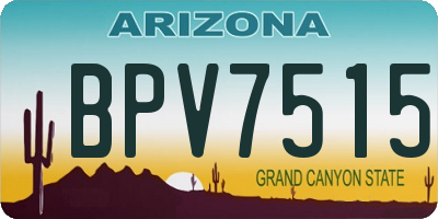 AZ license plate BPV7515