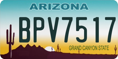 AZ license plate BPV7517