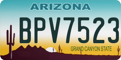 AZ license plate BPV7523