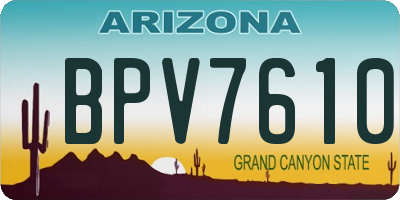 AZ license plate BPV7610