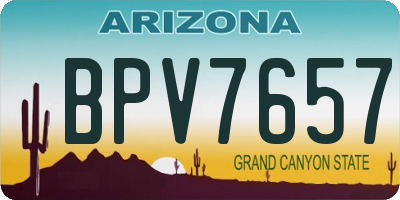 AZ license plate BPV7657