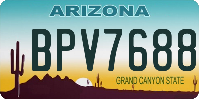 AZ license plate BPV7688