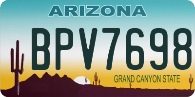 AZ license plate BPV7698