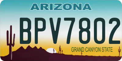 AZ license plate BPV7802