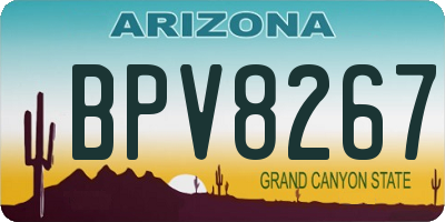 AZ license plate BPV8267