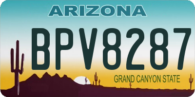 AZ license plate BPV8287