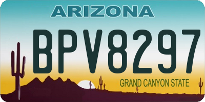 AZ license plate BPV8297