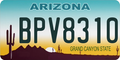 AZ license plate BPV8310