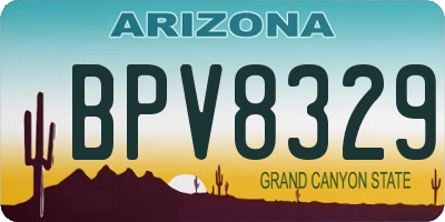 AZ license plate BPV8329