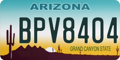 AZ license plate BPV8404