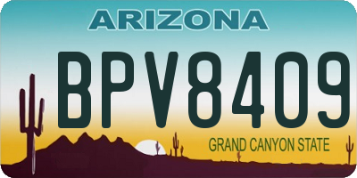AZ license plate BPV8409